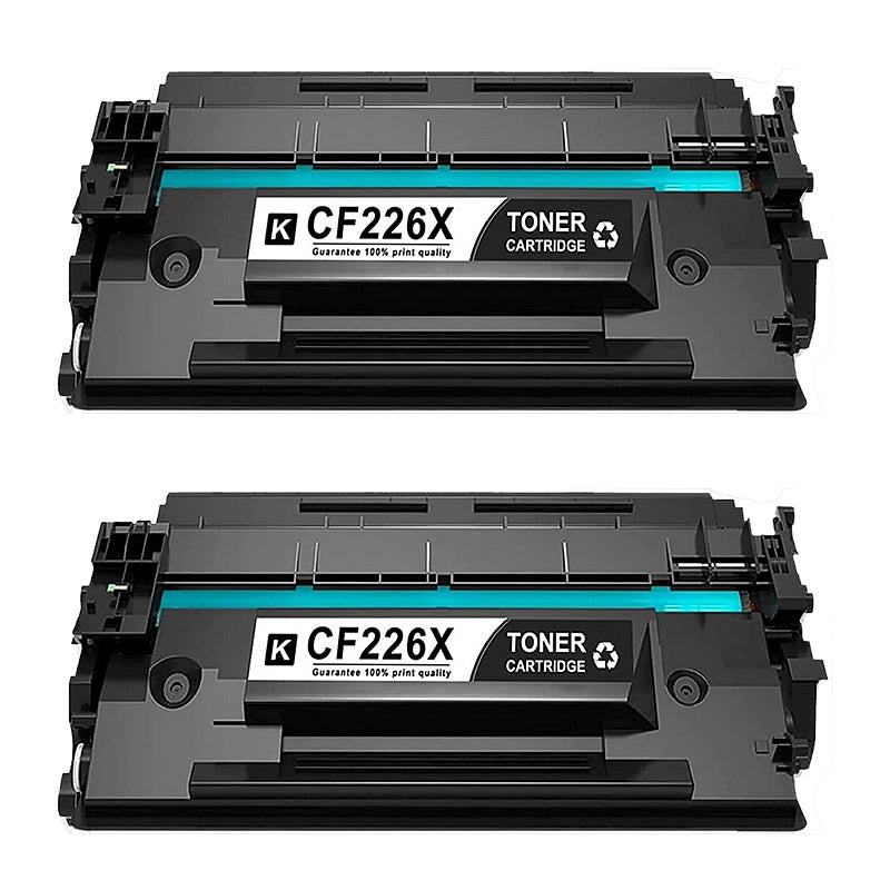 2x HP 26X Compatible Toner Cartridge (CF226X)