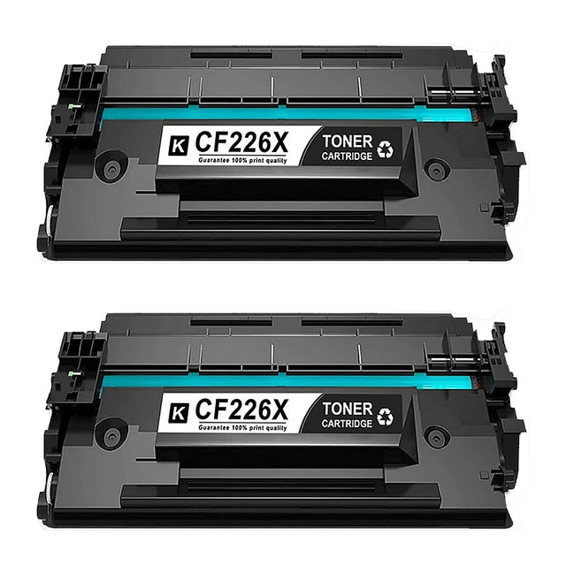 2x HP 26X Compatible Toner Cartridge (CF226X)