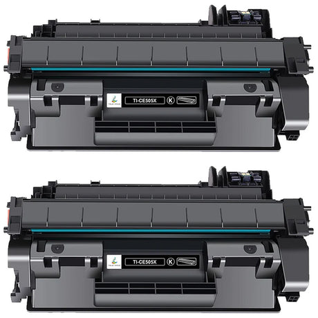 2x HP CE505X Compatible Toner Cartridges ( HP05X )