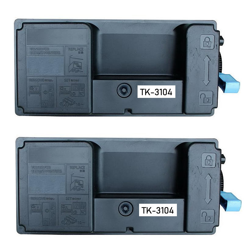 2x Kyocera TK-3104 Compatible Toner Cartridges