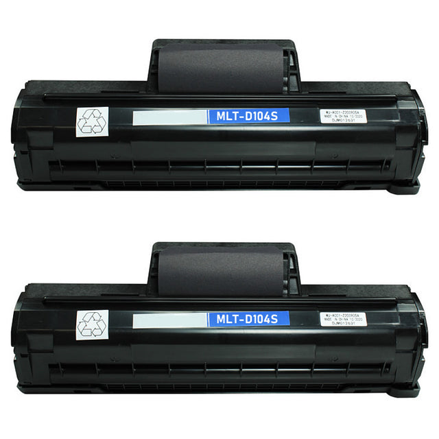 2x Samsung MLT-D104S Compatible Toner Cartridges