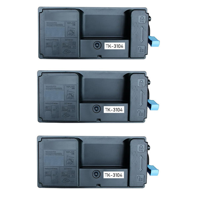 3x Kyocera TK-3104 Compatible Toner Cartridges