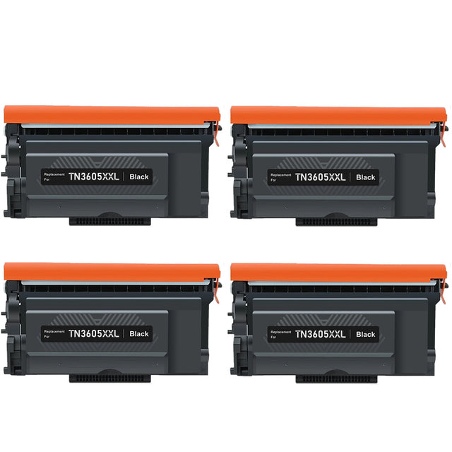 4x Brother TN3605XXL Compatible Toner Cartridges