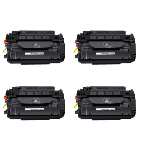 4x HP 55X Compatible Toner Cartridges (CE255X)