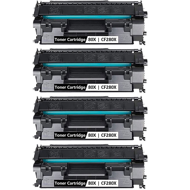 4x HP 80X Compatible Toner Cartridges (CF280X)