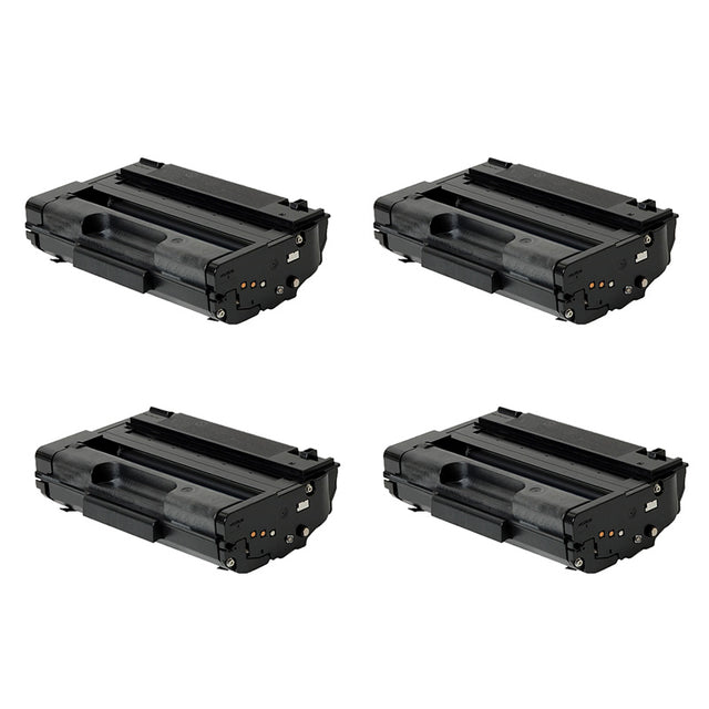 4x Ricoh 406517 Black Compatible Toner Cartridges