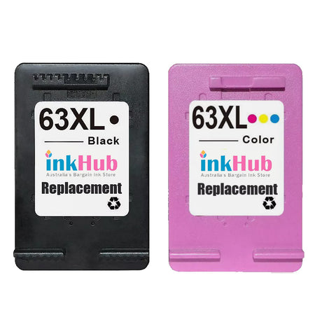 HP 63XL Compatible Combo Pack - HP63XL Black + HP63XL Colour