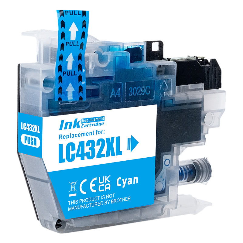 Brother LC432XL Cyan Compatible Ink Cartridge