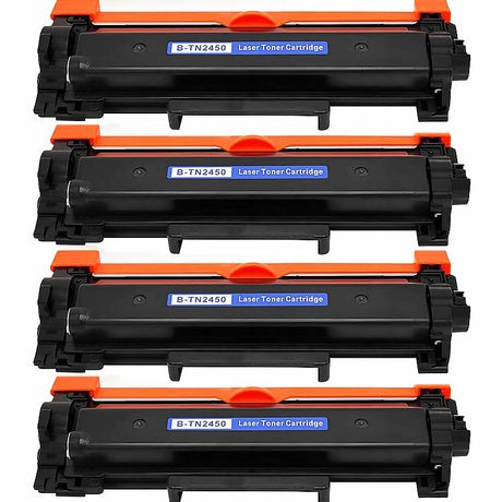 4x Brother TN-2450 Compatible Toner Cartridges